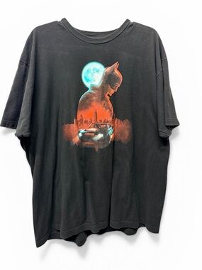 DC Black Short Sleeve Graphic Batman Silhouette Tee